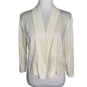 Ronni Nicole Cream Cardigan Silver Accents